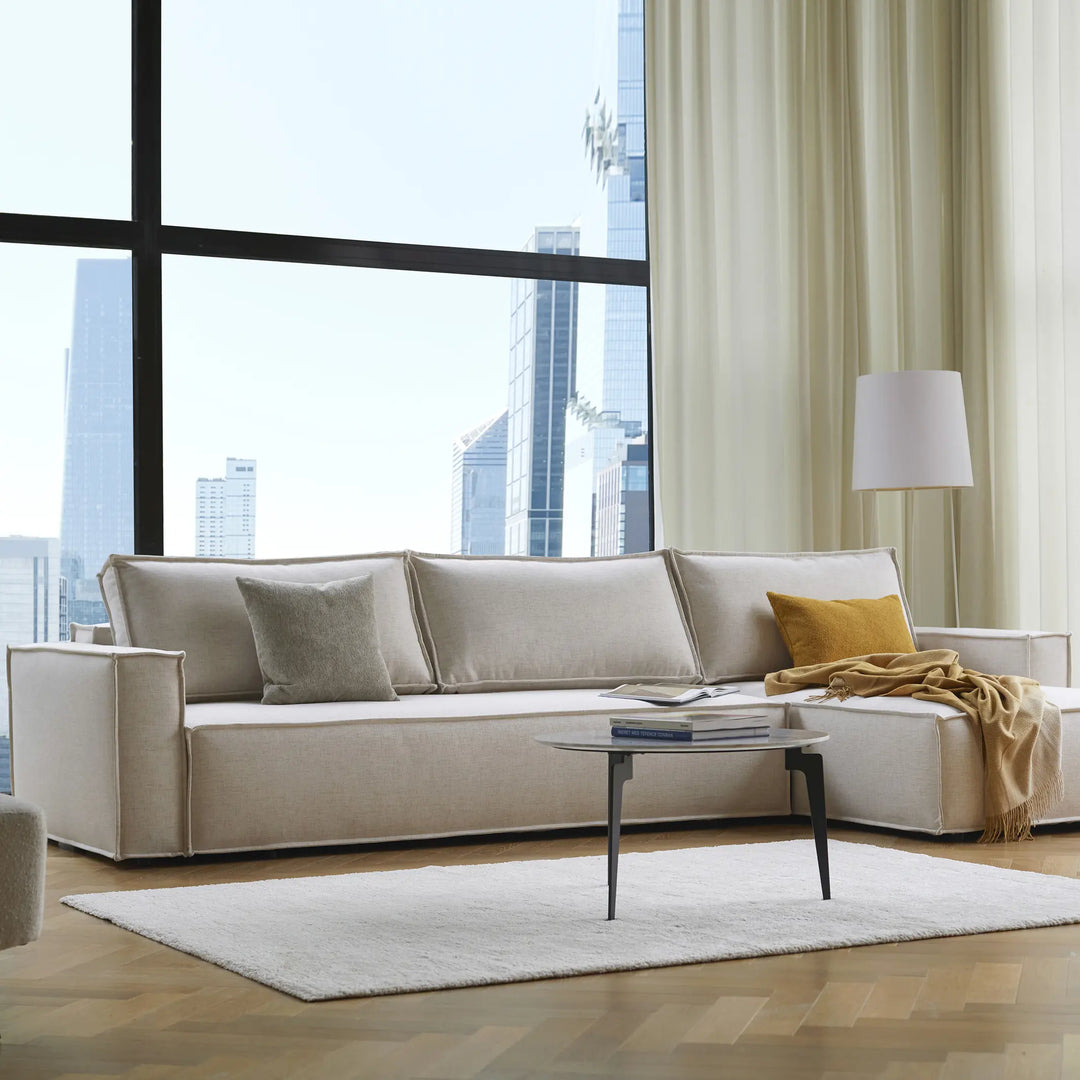 Play Storage Sofa Bed (Queen) with Chaise - With Removable Cover
