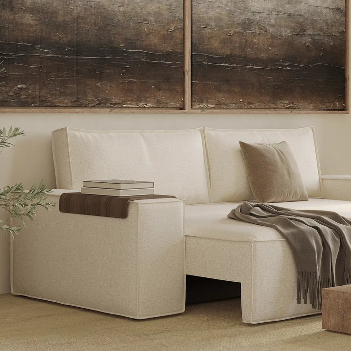 Play Storage Sofa Bed (Queen) - Wide Arms - With Removable Cover