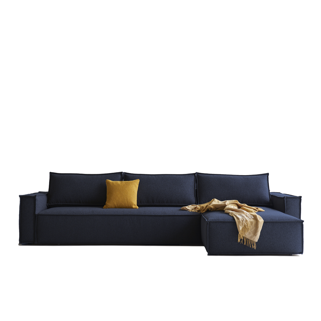Play Storage Sofa Bed (Queen) with Chaise - With Removable Cover