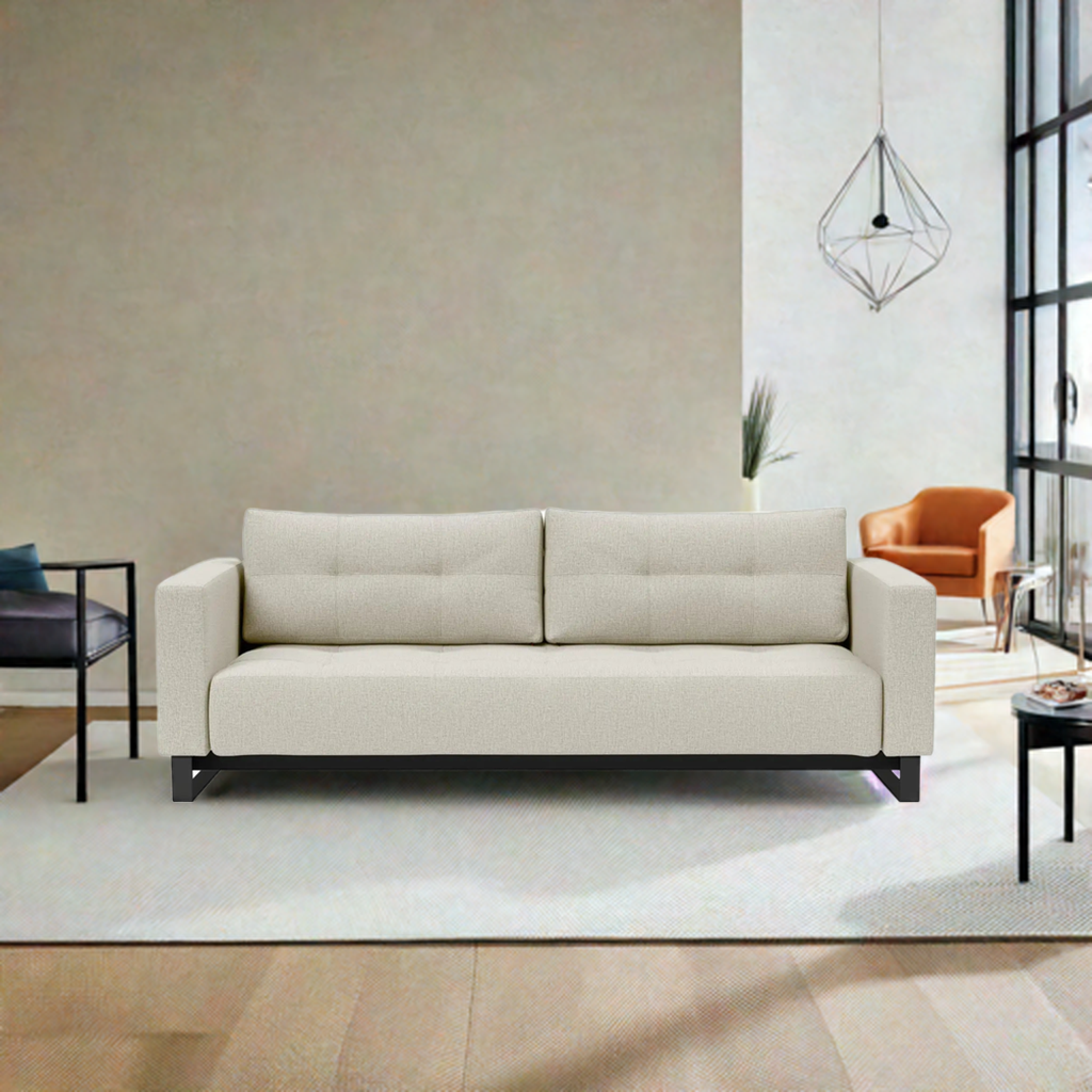 Movie Night Sofa Bed in modern living room with wood floor 