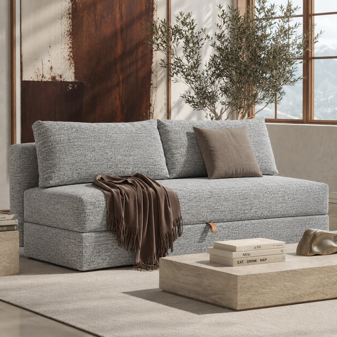 Osvald Armless Storage Sofa Bed (Queen)