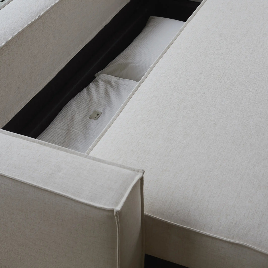 Play Storage Sofa Bed (Queen) with Chaise - With Removable Cover