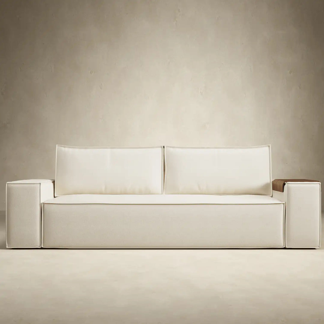 Play Storage Sofa Bed (Queen) - Wide Arms - With Removable Cover - Made to Order