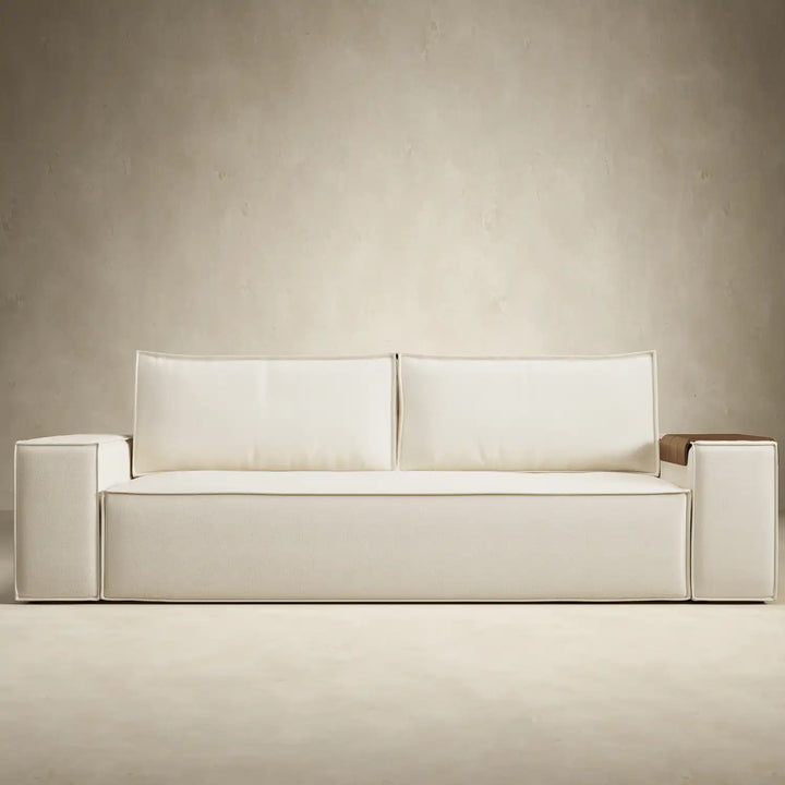 Play Storage Sofa Bed (Queen) - Wide Arms - With Removable Cover - Made to Order