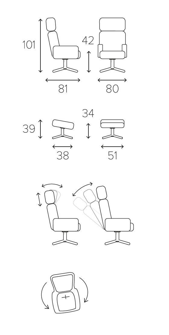TimeOut Recliner – Fantasy Cognac Leather – Button Stitched – High Back & High Seat | Promotional Offer