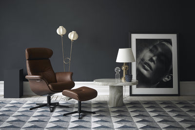TimeOut Recliner with Footstool - Western Cognac